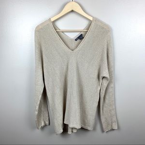 Vince Vneck Sweater Linen Lagenlook Minimalist